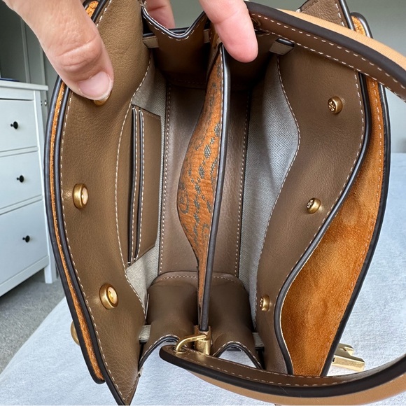 NWOT Tory Burch Lee Radziwill Petite Double Bag in New Moon - Picture 5 of 12